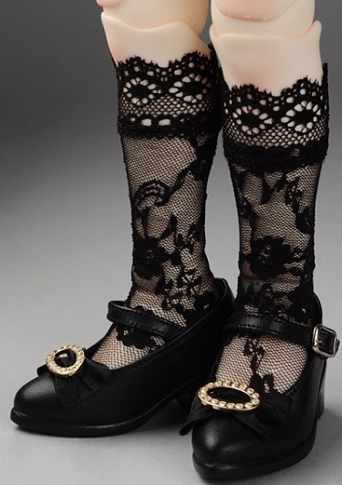 Illua Doll Shoes - Jewelry Shoes (Black)
